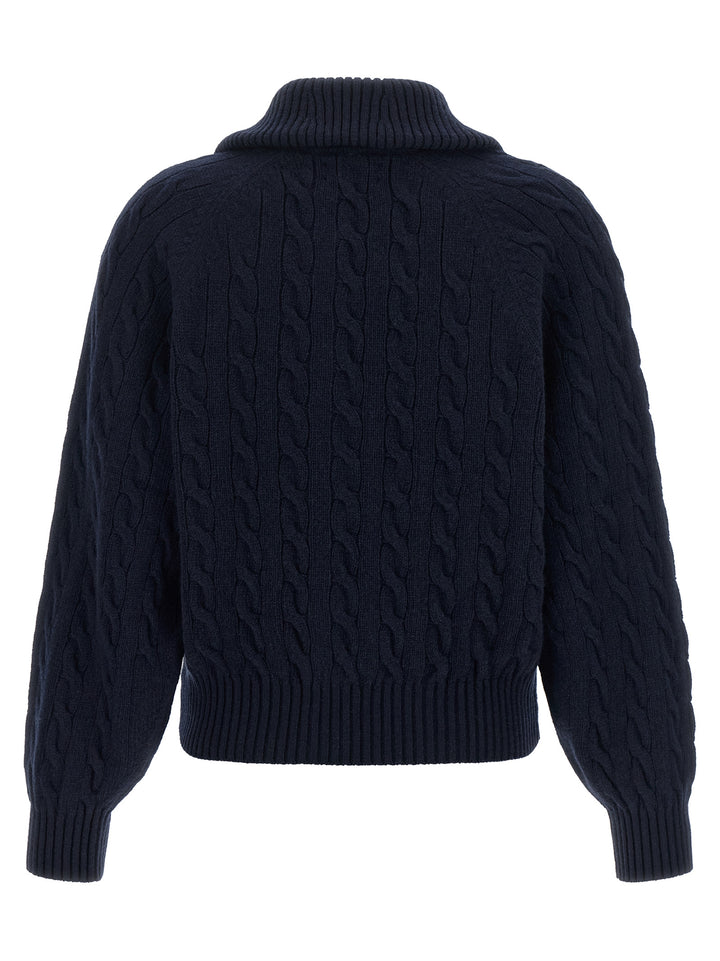 Polo Ralph Lauren Braided Cardigan Maglioni - Blu | c1f4e5ba40ded43022591fde7fcd811e19b2c184