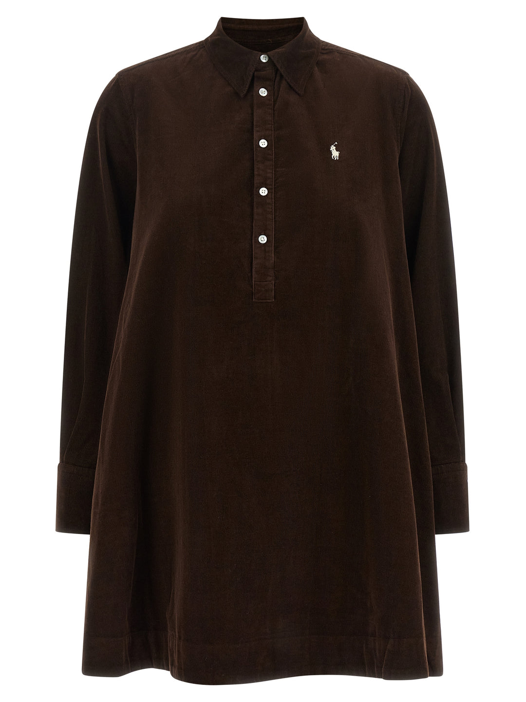 Polo Ralph Lauren Corduroy Dress With Embroidery Abiti - Marrone | 759a8fc0e8cfef9d6ecebb289a0db244a0e5b93a