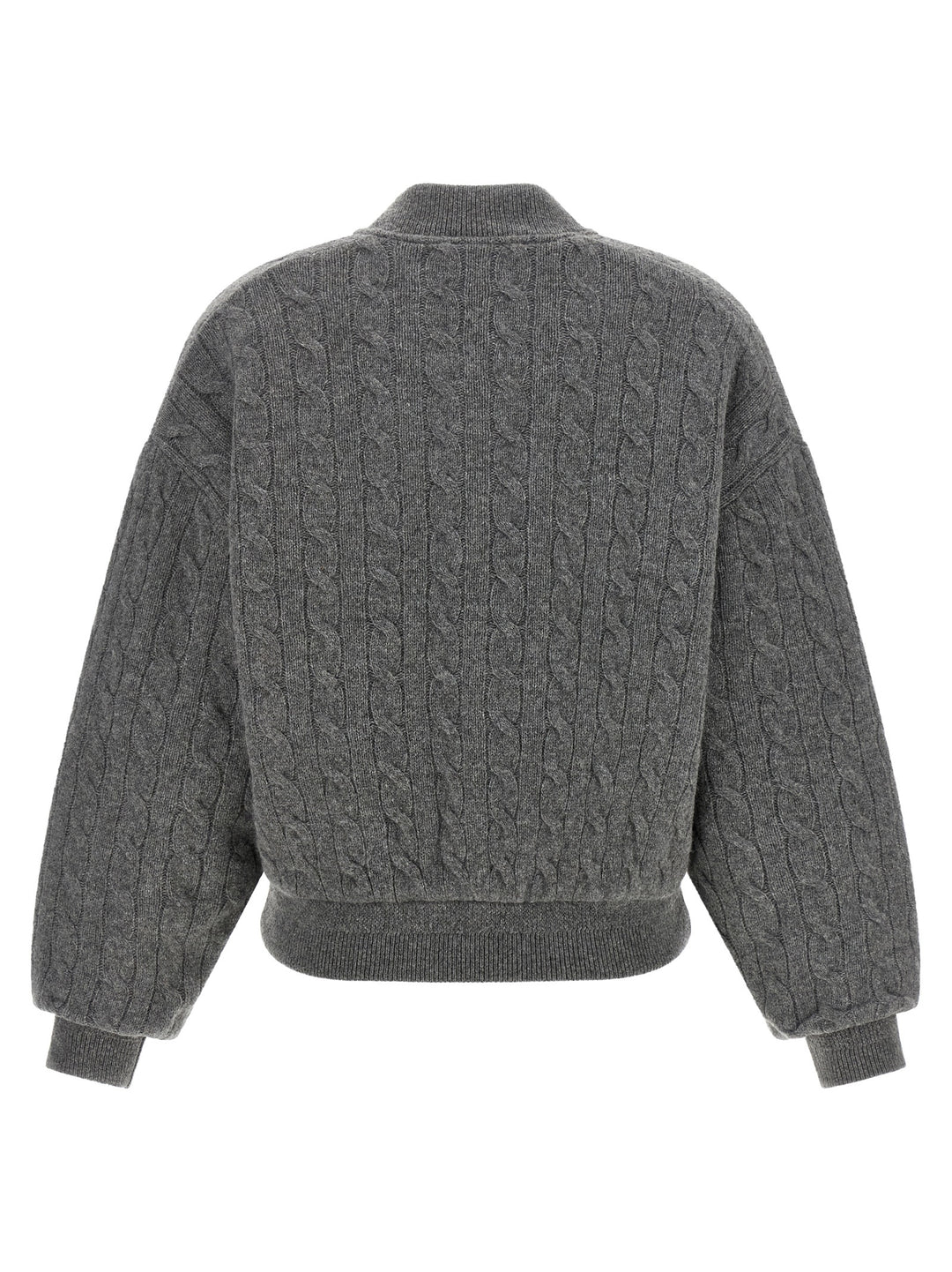 Polo Ralph Lauren Padded Knit Braided Bomber Jacket Puffer Jackets - Grigio | 4abc257faa7fd001de5892587e0258a518cf460e