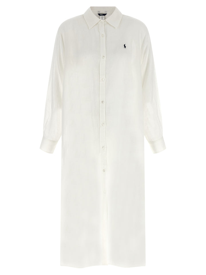 Polo Ralph Lauren Maxi Boyfriend Shirt Abiti - Bianco | 764bfc2c096c17176ba79be66db2a084f9586e39