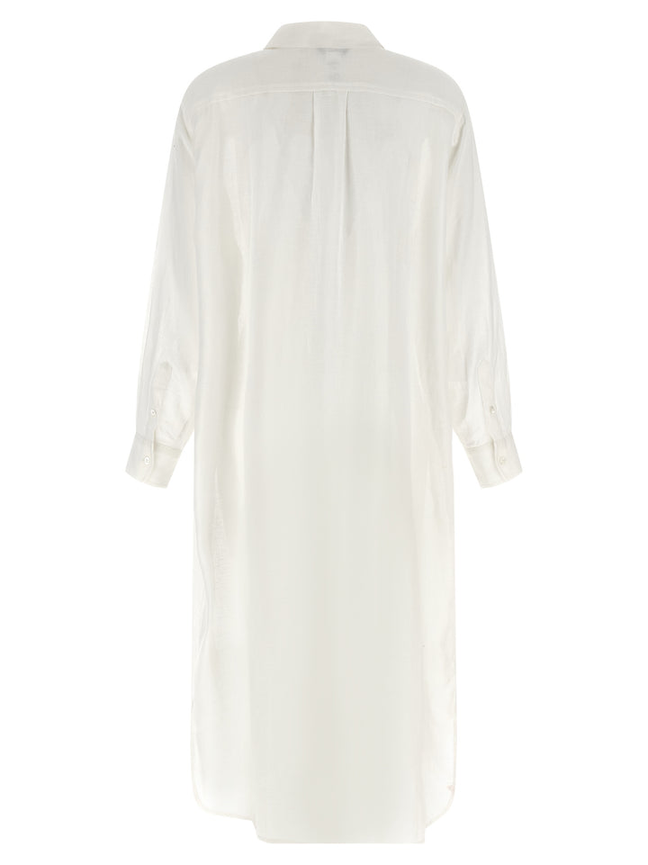 Polo Ralph Lauren Maxi Boyfriend Shirt Abiti - Bianco | 3186f320be8246bb41c8a0686293713a50d52943