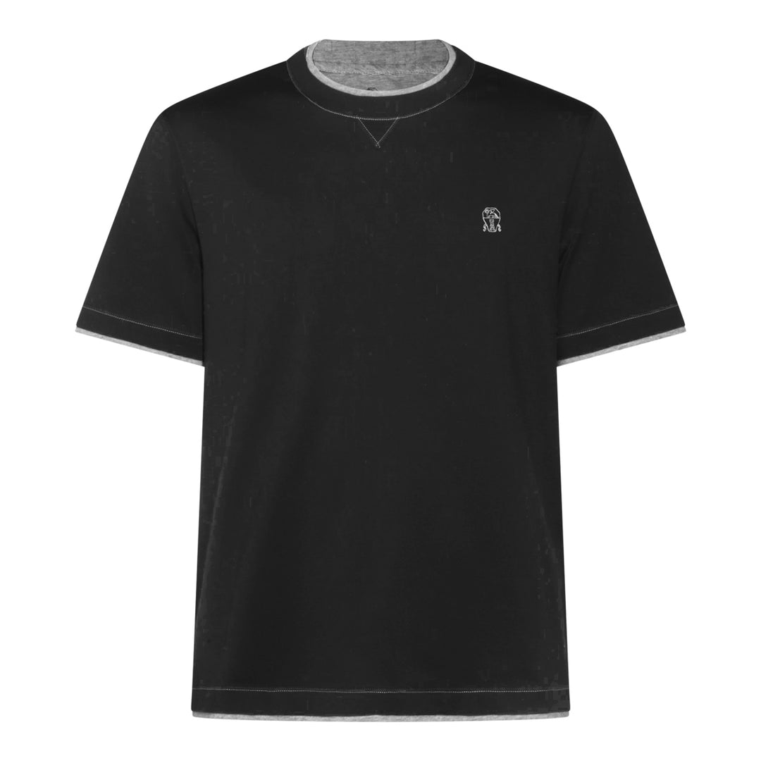 Brunello Cucinelli T-shirts and Polos - Blacks and greys | 94c9a5cbd2a70fcbfa94b889805559e6dc24fcc8