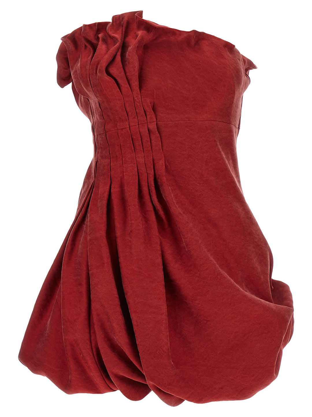 Magda Butrym Asymmetrical Dress With Pleats Abiti - Rosso | 2c7386813441fc0de6a8e50f1b46ec0edb3d0b41