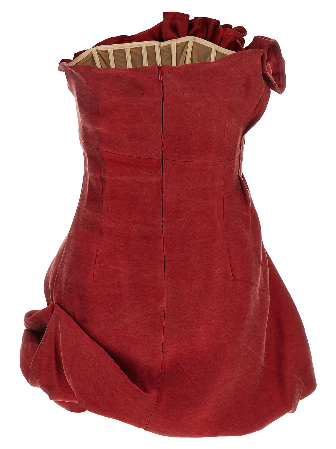 Magda Butrym Asymmetrical Dress With Pleats Abiti - Rosso | 91f9d208e0f7078bd2dc8b7115c03b1892f2c307