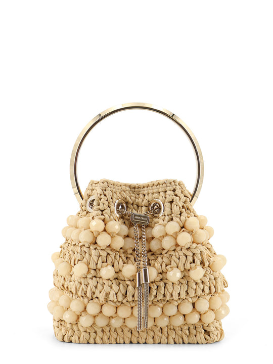 Bon Bon Raffia Bucket Bag