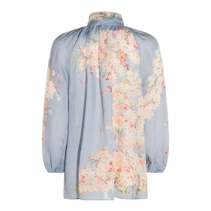 Zimmermann Top - TEAL BLUE BOTANICAL FLORAL | 279089790dae4d79d3387f53ab209436dfe7d96d