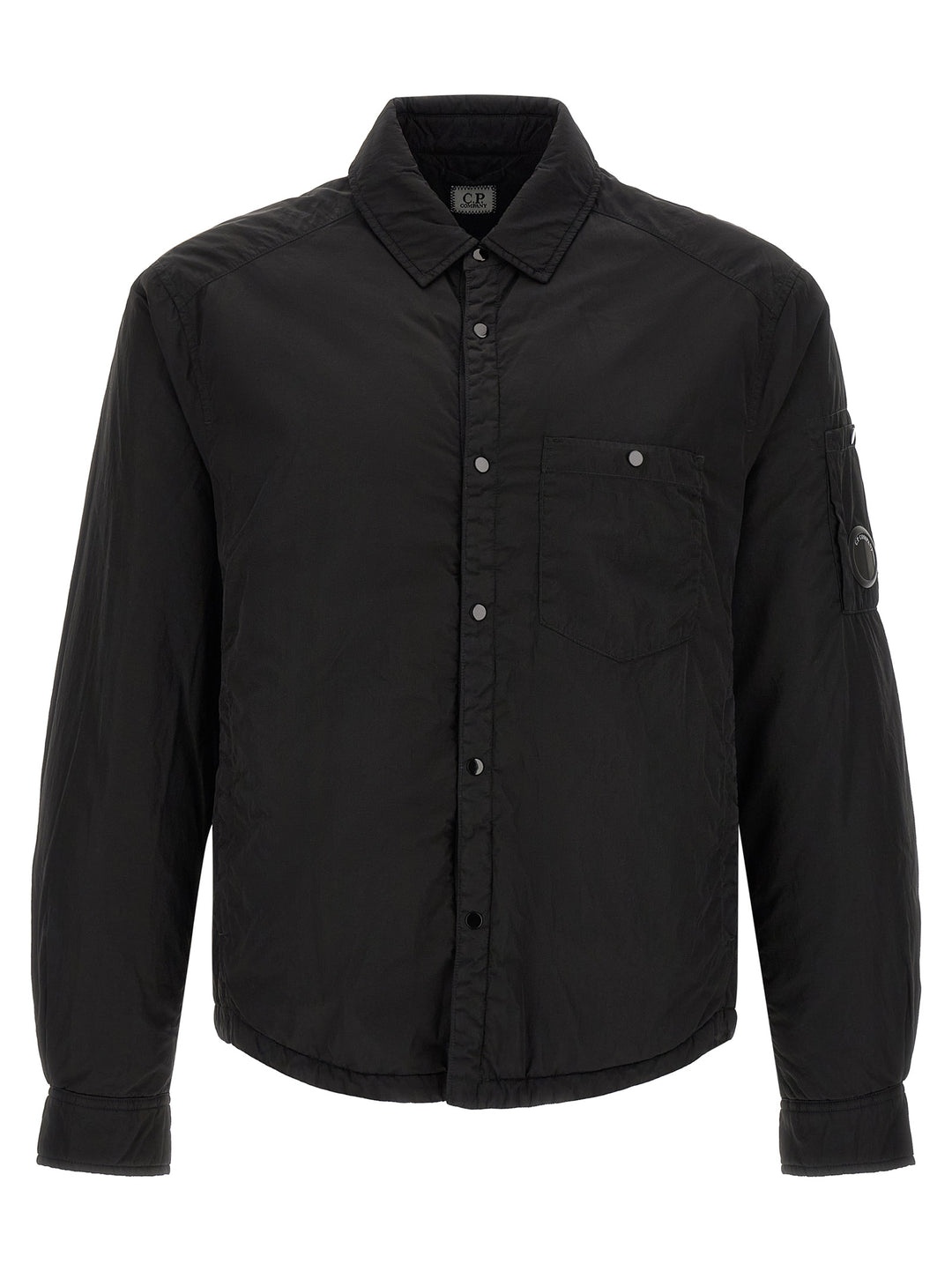 C.P. Company Chrome-R Padded Button Puffer Jackets - Nero | a152dd41587cb08b36b14a0423d540a52b1776b8