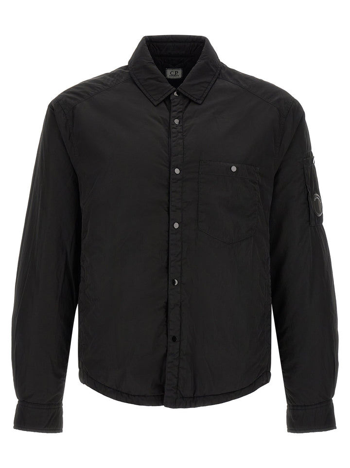 C.P. Company Chrome-R Padded Button Puffer Jackets - Nero | a152dd41587cb08b36b14a0423d540a52b1776b8