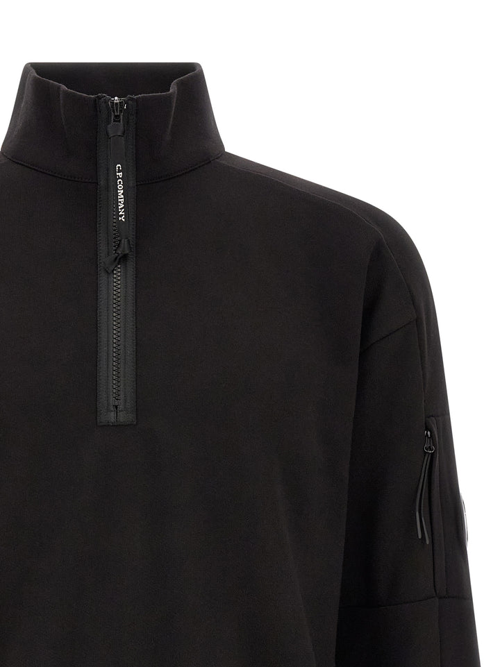 C.P. Company Diagonal Raised Fleece Felpe - Nero | 79170571247abd78e3ca80692ef2841742f2b355