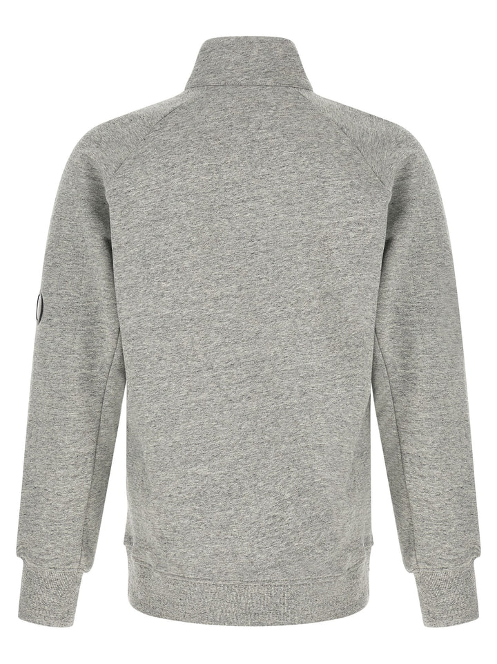 C.P. Company Diagonal Raised Fleece Felpe - Grigio | 656657b69d879bf8ef95da53bed97a9f496dc6c2