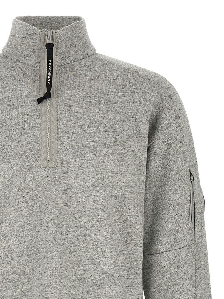 C.P. Company Diagonal Raised Fleece Felpe - Grigio | 0b466a453510ccdacab5dd74c2dc3c3620204797