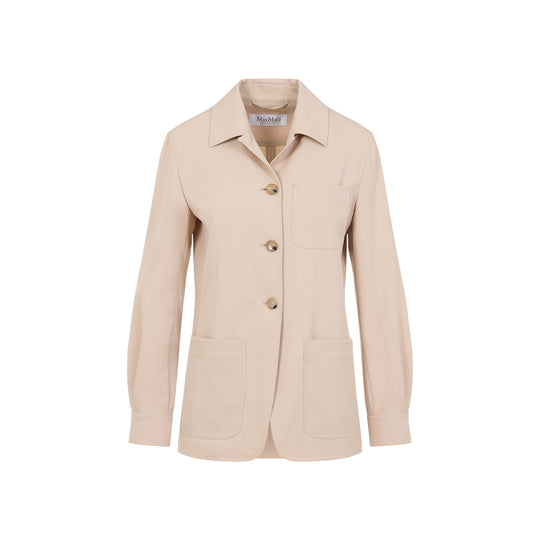 Albino Beige Virgin Wool Pulvino Taschino Jacket