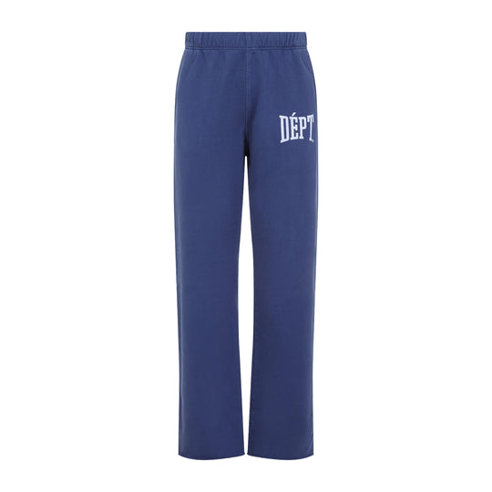 Navy-Blue Cotton Team Sweatpants