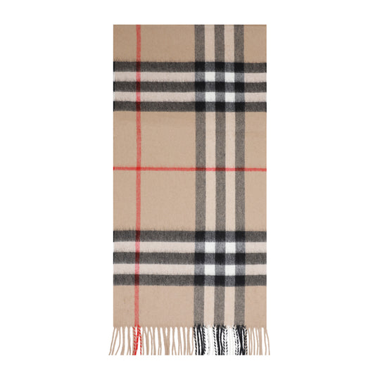 Archive Beige Cashmere Check Scarf