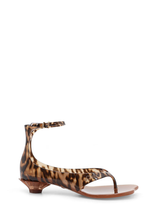 Jelly Tpu Sandals With Animal Print