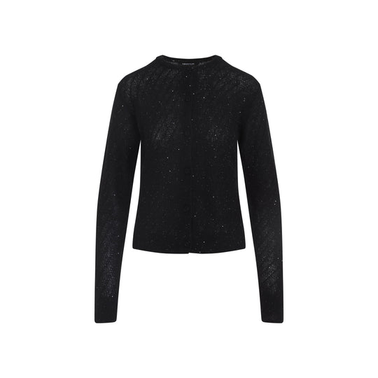 Black Virgin Wool Cardigan