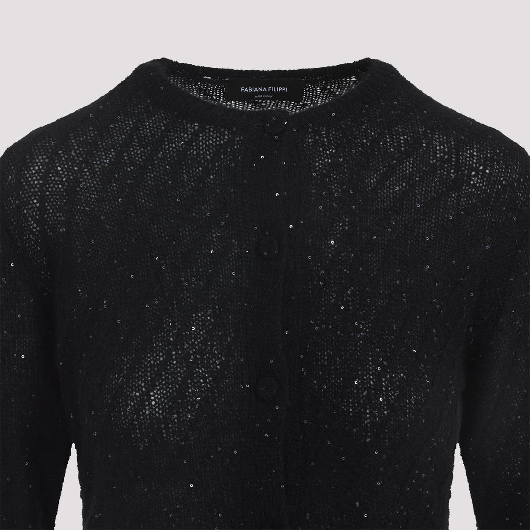 Fabiana Filippi Cardigan - Nero | 65427b37ca2b5fbbf94133158e2f61a0e425f818