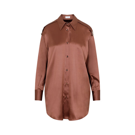 Brown Silk Shirt