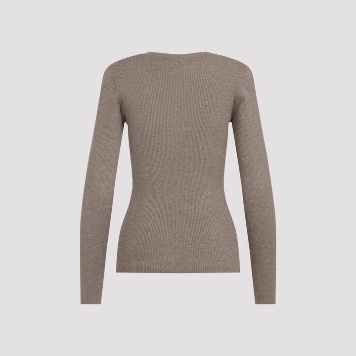 Brunello Cucinelli V neck - Marrone | d4dc840cf6ccd26db8ad07280fa39eef1681e9cb