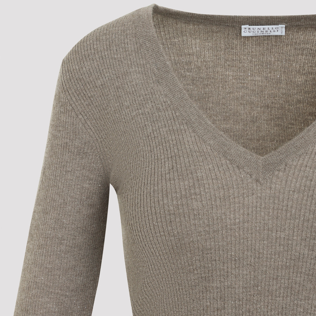 Brunello Cucinelli V neck - Marrone | 2519cf09b0bb35e6e0a35851be0e834ed96968e8