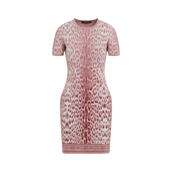 Pink Jaguar Print Dress