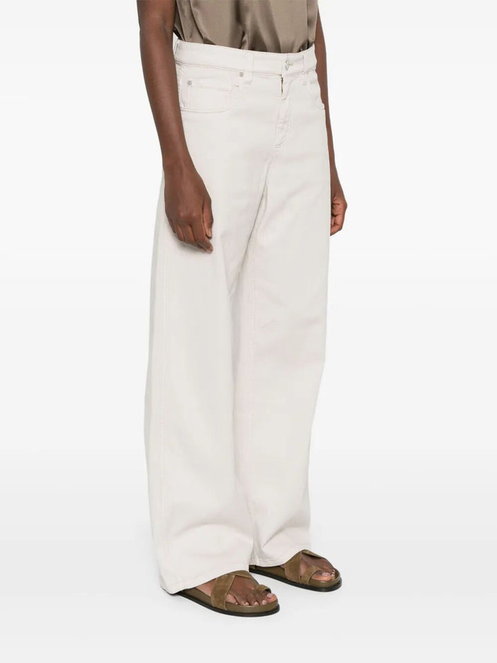 Brunello Cucinelli Wide leg - Bianco | 5d9afba65f1dfc542dec36245b9a745d68c4a445