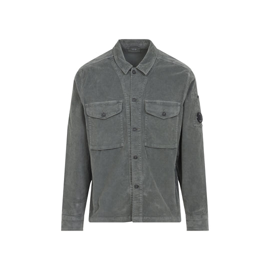 Grey Corduroy Cotton Overshirt