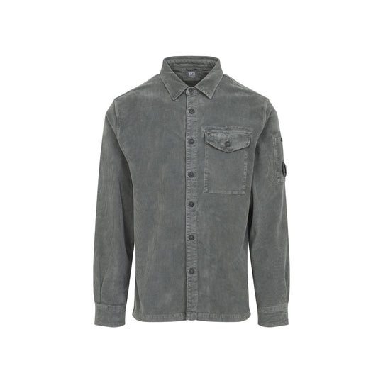Grey Ls Corduroy Cotton Shirt