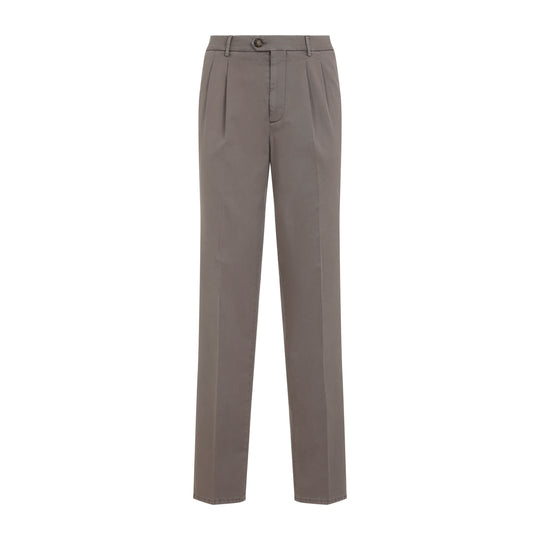 Dove Grey Cotton Chino Pants
