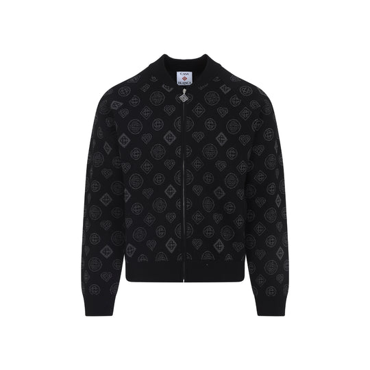 Black City Jacquard Bomber Jackets
