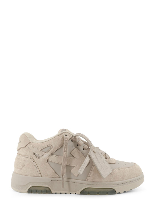 Out Of Office Suede And Leather Sneakers With Iconic Logo On The Side