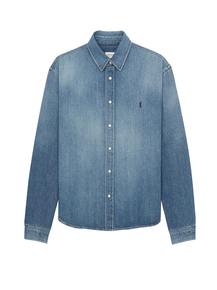Saint Laurent Shirts - Horizon Blue | 2cb80f47288e5783a20cf060b9eb99465458cb7e