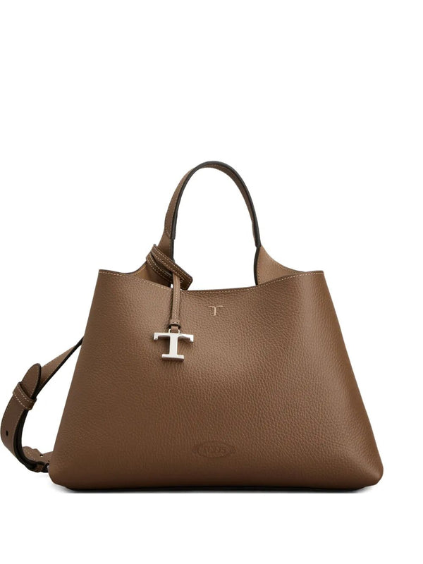 Borsa In Pelle Piccola Con Manico Piatto
