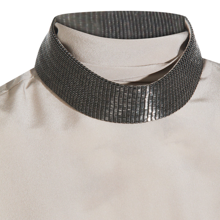 Brunello Cucinelli Top - SILVER BEIGE | dd89b9b8093fc90fd071cdfa7df486225828af62