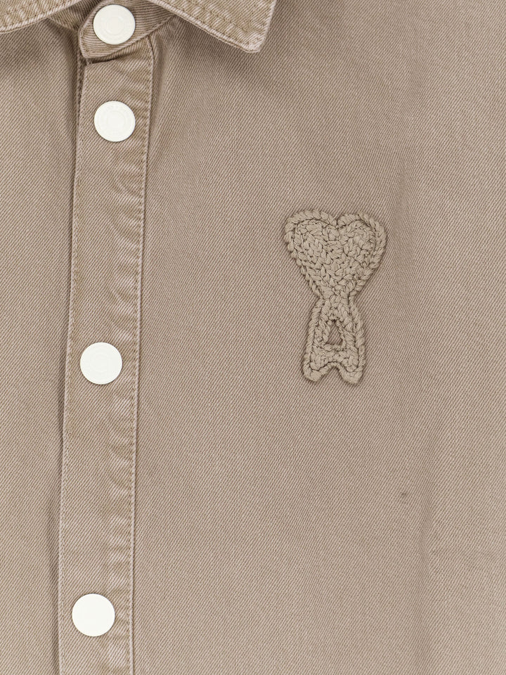 Ami Paris Shirts - BEIGE TAUPE | 6d7c07d81b06c86587c0b84acae8525e422deb46