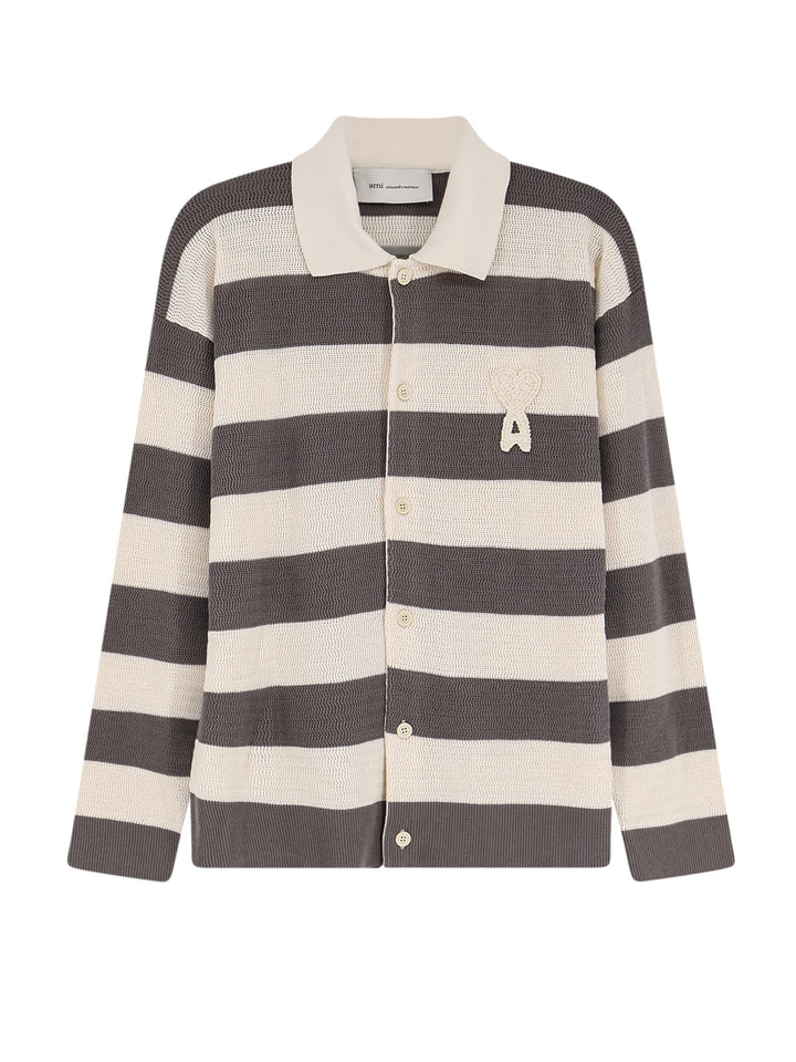 Ami Paris Sweaters - BLANC CREME/CARBONE | 82729e73d2f78a696283f711638846f4b324adfa