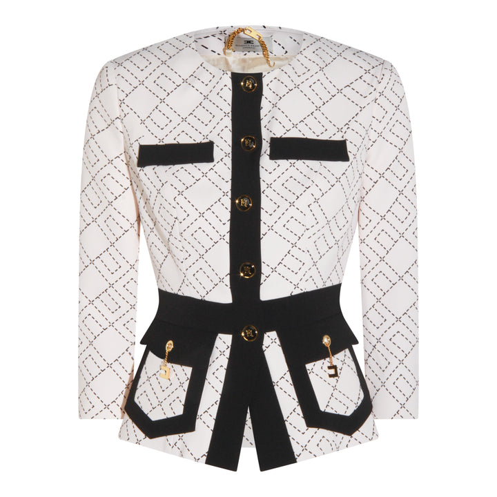 Elisabetta Franchi Jackets - MILK/NERO | 6a6573caebf514a16a3461e56541400935c187f3