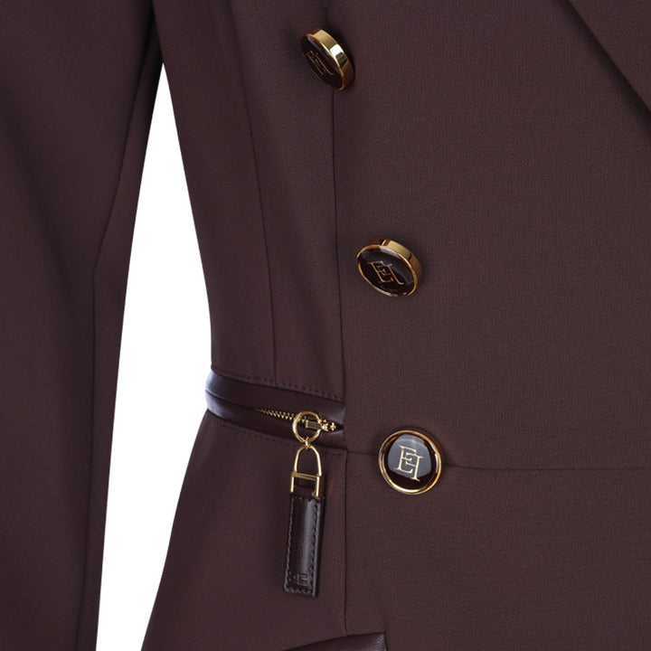Elisabetta Franchi Jackets - MERLOT | 292f1debfd4312332c2ffe283fda9cb95238b8b7