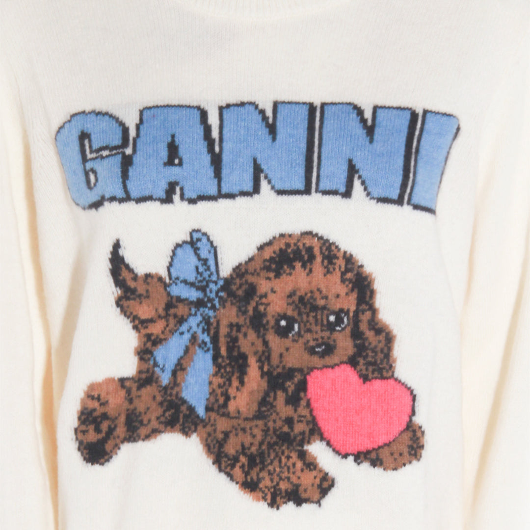 Ganni Sweaters - Egret | 3c9d7bde12a6019fe8932cce77b56be60a9fd20a