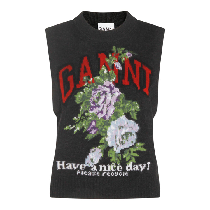 Ganni Sweaters - PHANTOM | 67b5ff3fe725f3911662a31b07879a80edc72745