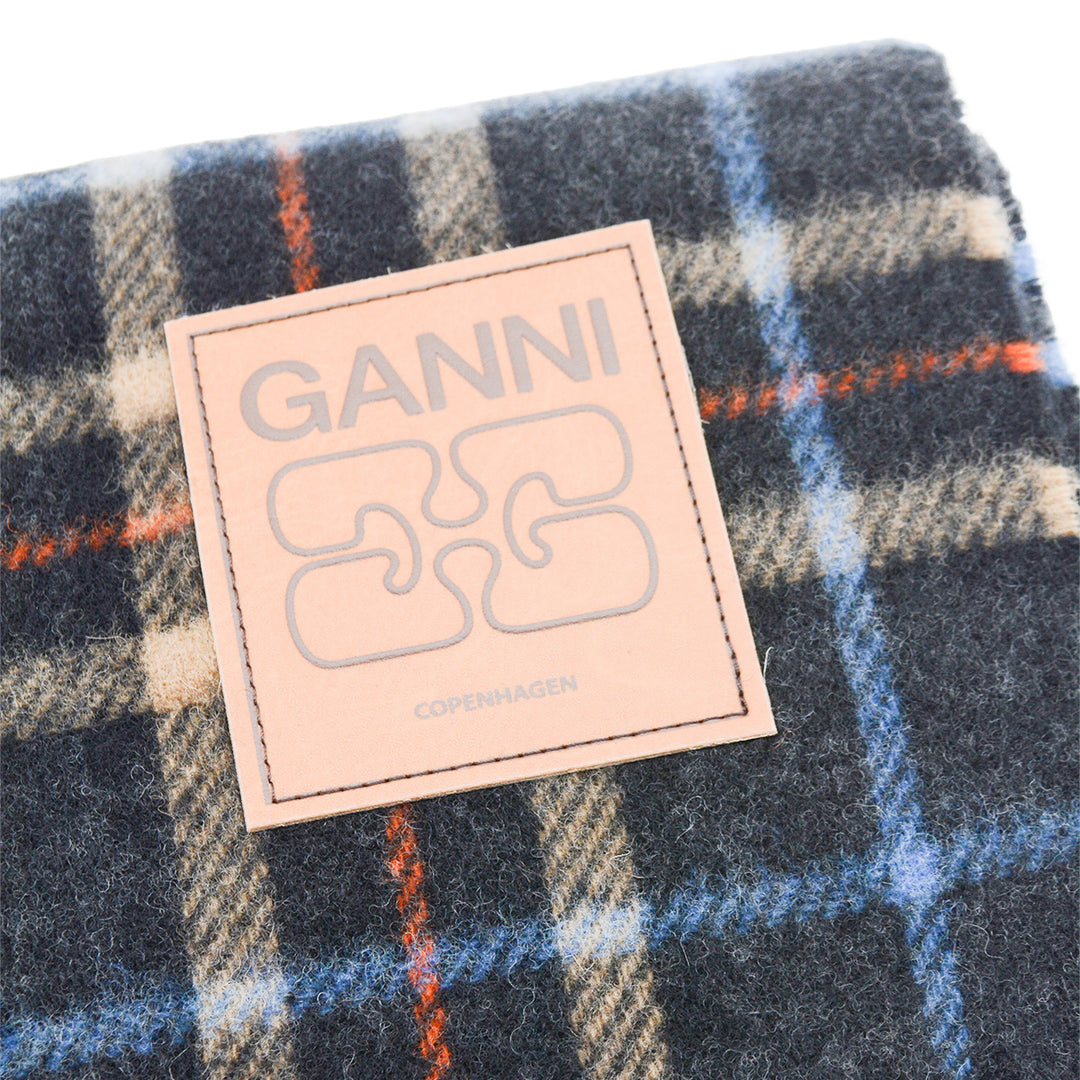 Ganni Scarfs - CHARCOAL GREY | bb39d796abdf822df7e2ea8e55af53ad2c1b0f64