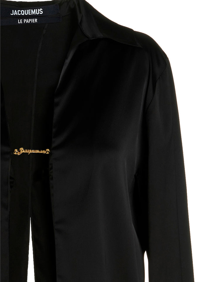 Jacquemus Le Chemise Notte Camicie - Nero | dd34782abe6db25e3329ef4baa3fc1eb6d7ef906