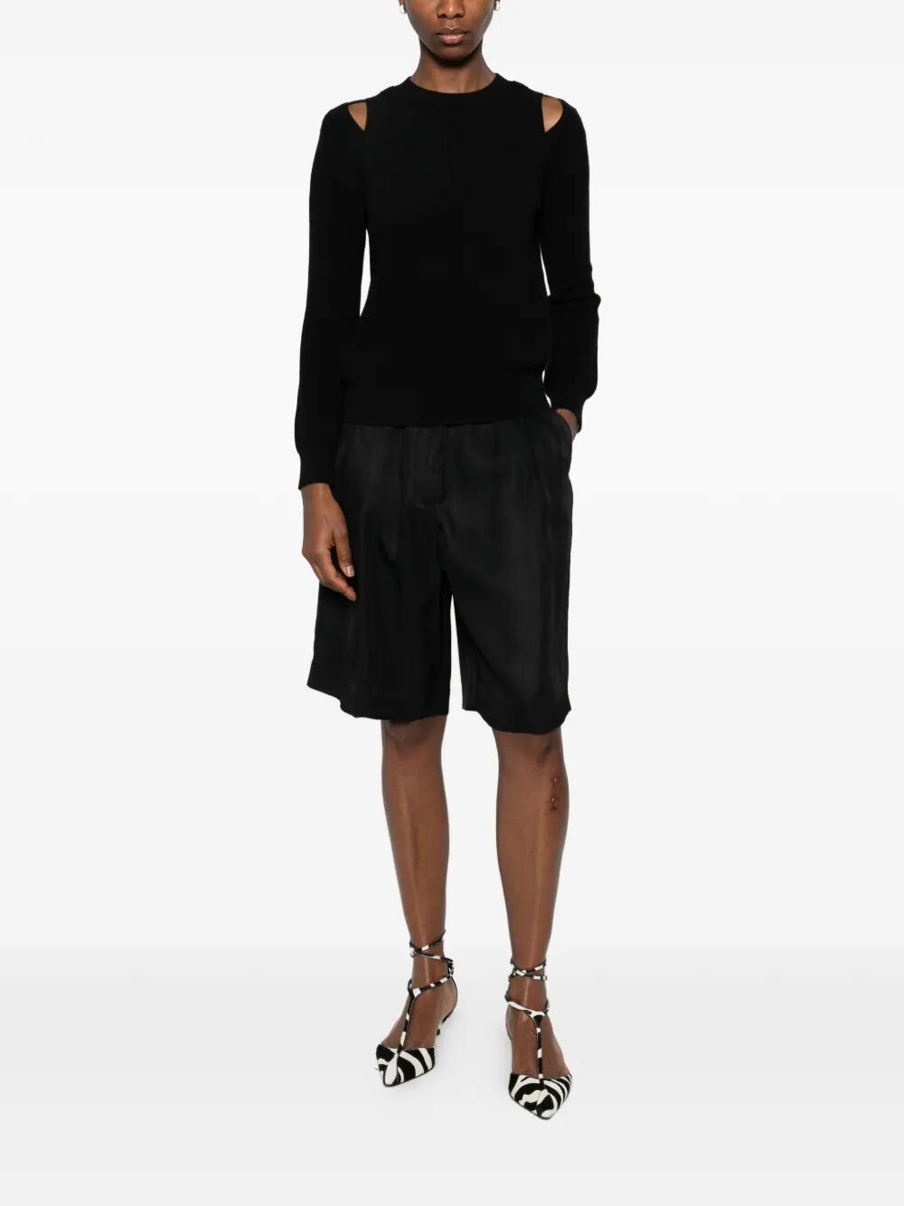 Elisabetta Franchi Round neck - Nero | bfe490248ebe90d70e5b91357ae70f00fb8ed54c