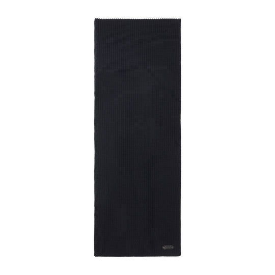 Midnight Blue Wool Knit Scarf