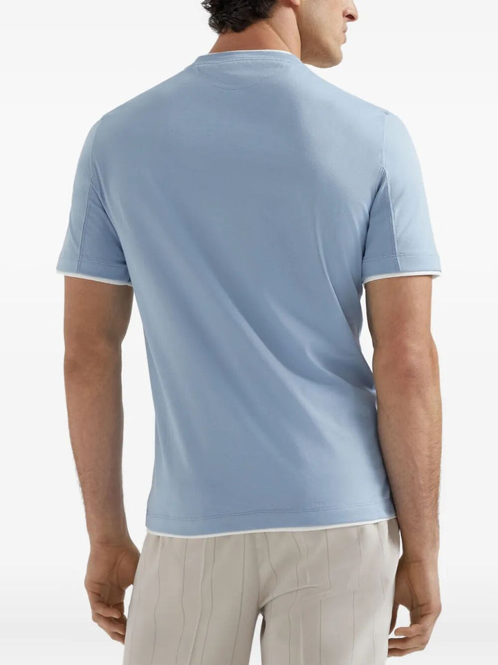 Brunello Cucinelli T-shirts - Blu | 598f9df08ce398859bda383cd1a54529dd16c388