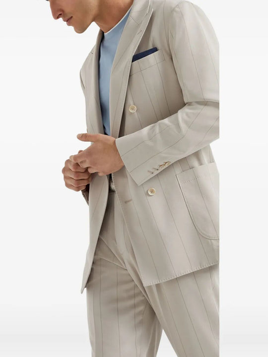 Beige Cotton Bermuda