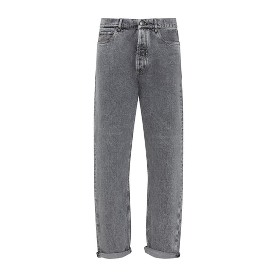 Grey Cotton Jeans