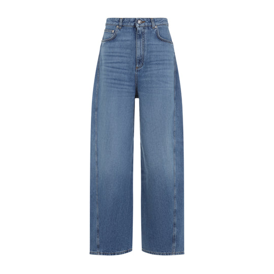 Medium Blue Cotton Trousers