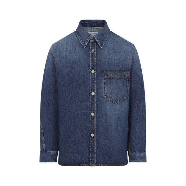 Sobrecamisa de algodón azul oscuro
