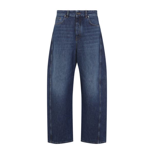 Pantalones de algodón azul oscuro